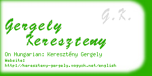gergely kereszteny business card